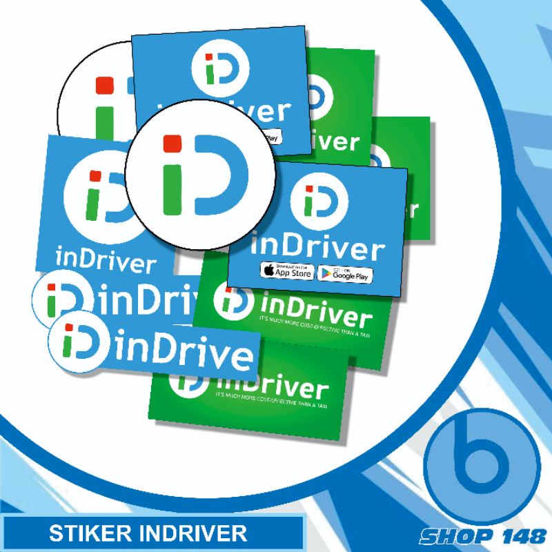 stiker logo indriver/stiker ojol ojek online indriver/stiker gojek grab maxim indriver