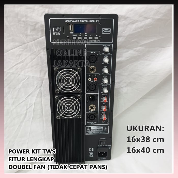 POWER KIT MESIN KIT SPEAKER AKTIF USB BLUETOOTH 1000-1200 Watt