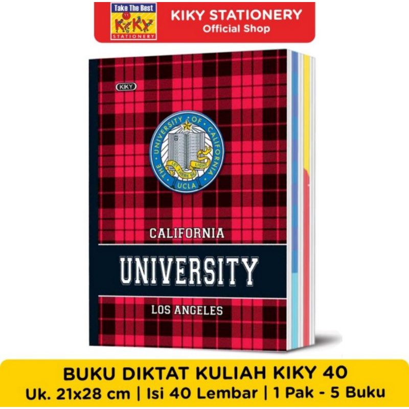 

Buku Tulis Diktat Kuliah Kiky 40 Lembar ( 1 Pack/5 Buku)