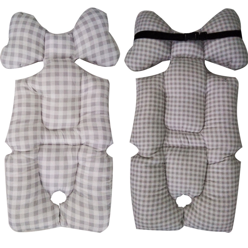 GREY SQUARE Alas STROLLER PAD KATUN JEPANG stroler Akachan kereta dorong seatpad bayi empuk spad jp halus nyaman