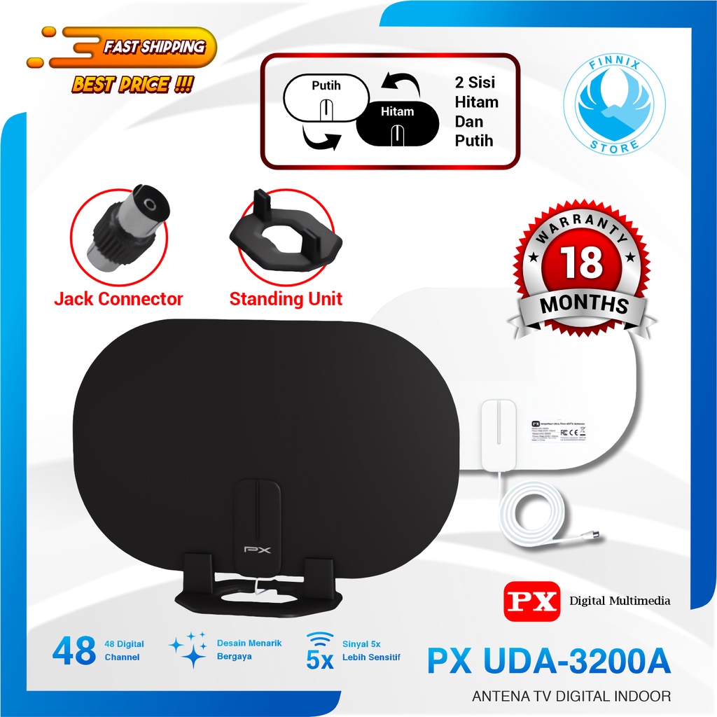 PX UDA-3200A Antena TV Digital Indoor DVB-T2 + Booster