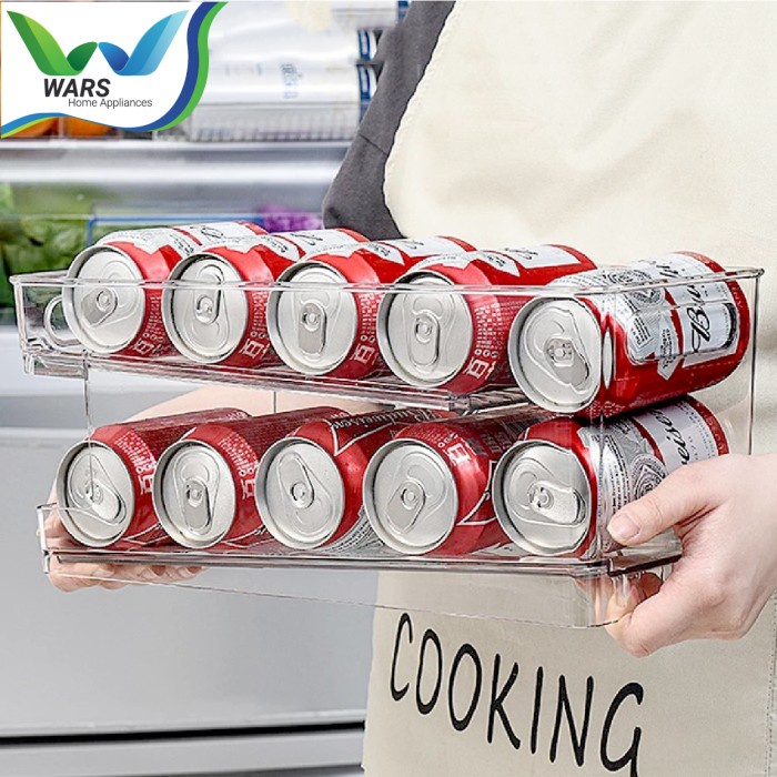 Rak Organizer Minuman Botol Wars Tempat Seluncur Kaleng Soda Kulkas