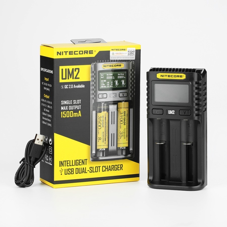 Nitecore Charger Nitecore UM2 Charger 100% Authentic Fast Charging