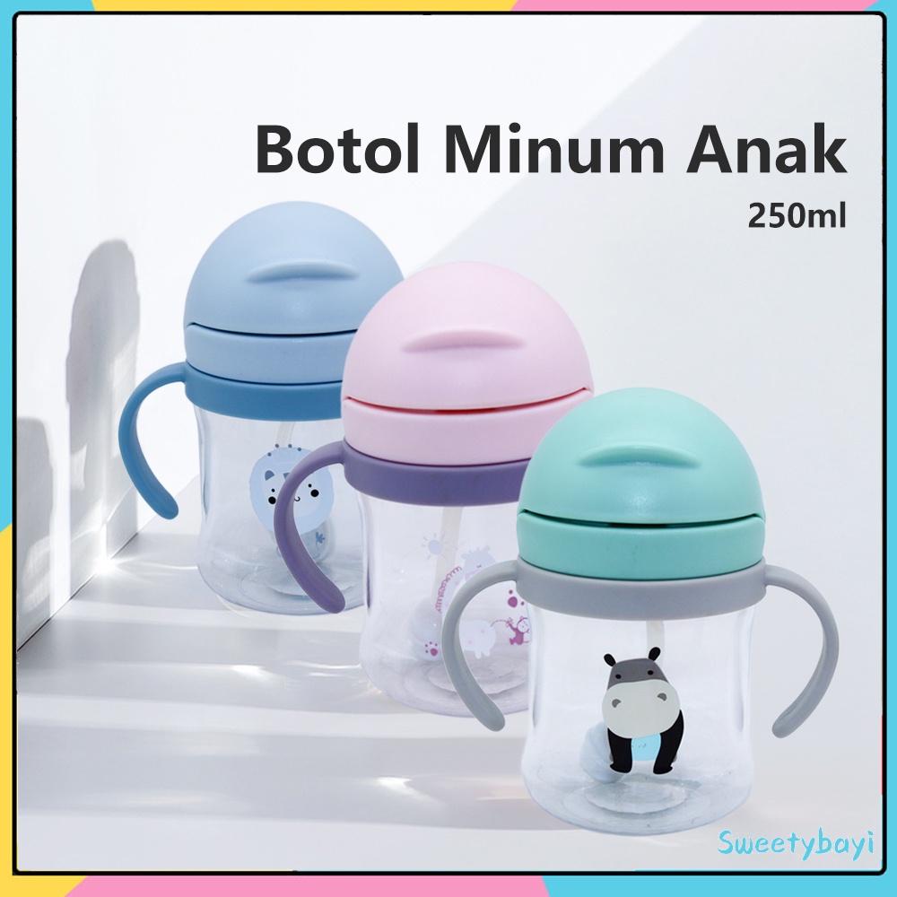 SweetyBayi Botol minum anak sedotan BPA Free Botol jerami anak minum karakter sippy cup import