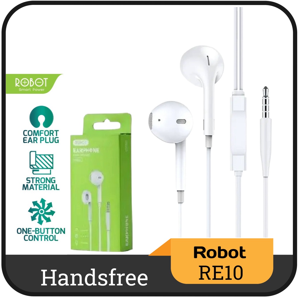 Handsfree Earphone Clear &amp; Comfortable Robot RE10