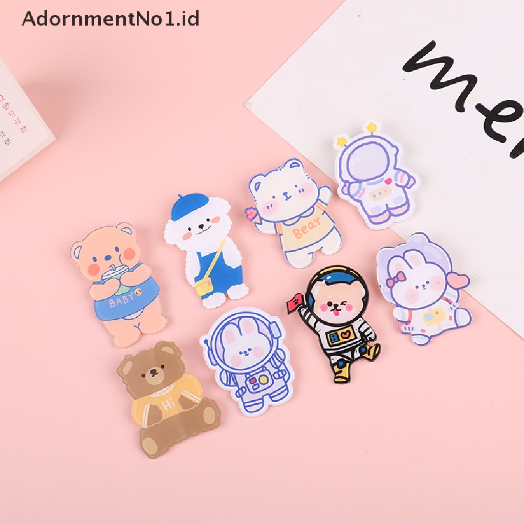 [AdornmentNo1] 5pcs Kawaii Japanese-style Acrylic Bros Anak Mahasiswa Bros Unisex Kerah Tas Liontin Lencana Pin Dekorasi Aksesoris Bros Perhiasan Hadiah Warna Acak [ID]