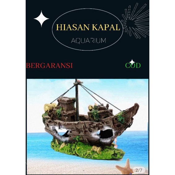 CUCI GUDANG Hiasan aquarium kapal bajak laut, dekorasi aquarium kapal bajak laut, ornamen aquarium k