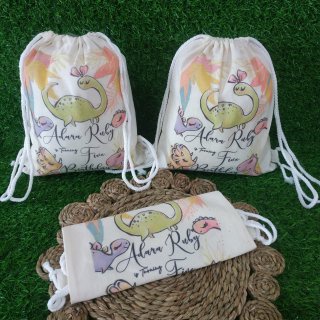 RANSEL 25X30 TEMA  DINO/TAS ULTAH [READY]