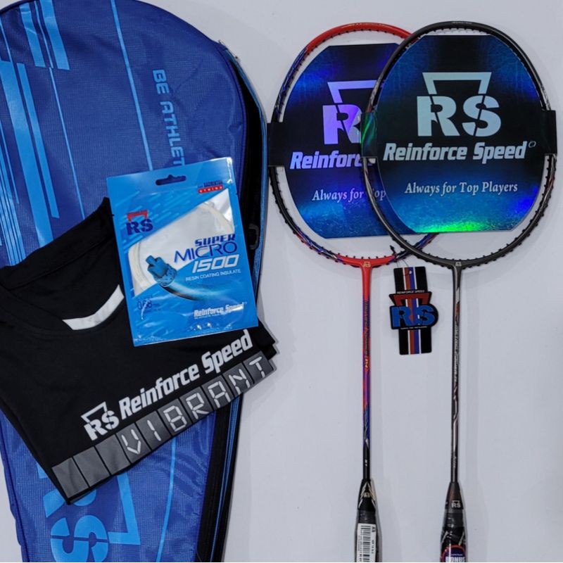 [Free Pasang Senar] Raket Badminton RS Metric Power 14 + bonus tas kaos senar lengkap