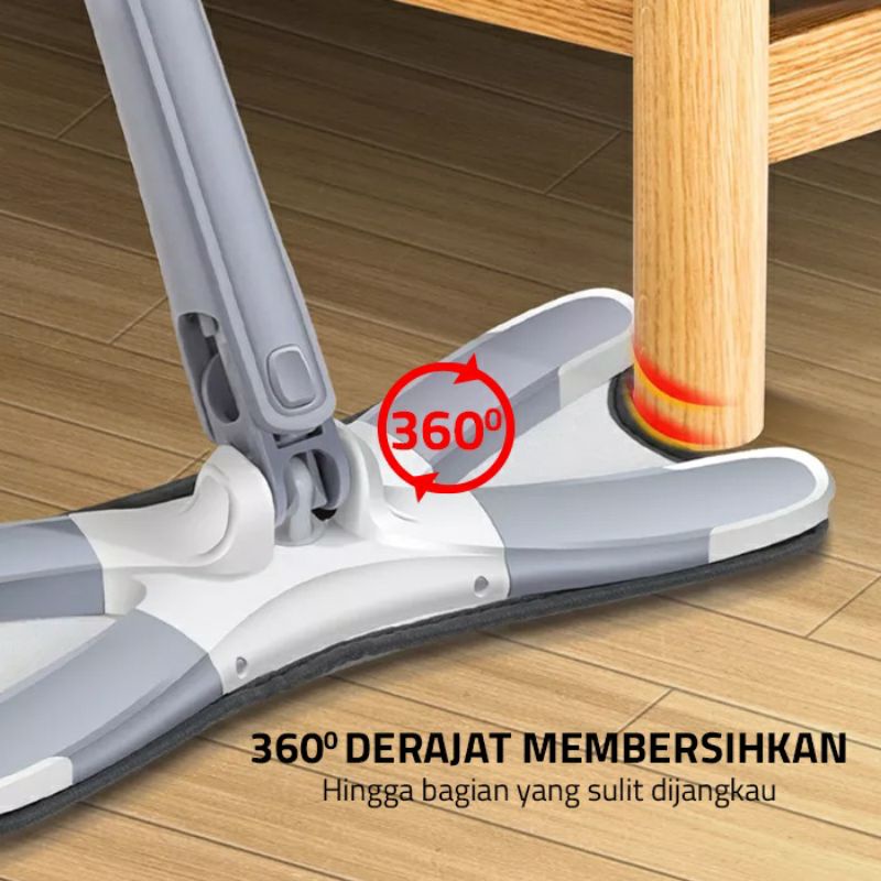 KD 1 Alat Pel Lantai Praktris Mop Magic Bentuk Light-X  / Shape X  Mop / Alat Pel Magic Tanpa Peras Tangan Praktis / Alat Pel Peras Flexibel Otomatis  / Super Mop X Shape Flat Mop Felxible / Alat Pel Otomatis Pembersih Lantai / Alat Pel Praktis Tarik