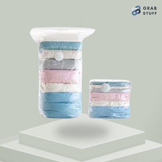 Plastik Vacuum Compression Bag Tas Vakum Penyimpanan Pakaian 70cm / Vacum Tempat Baju Traveling Bag 