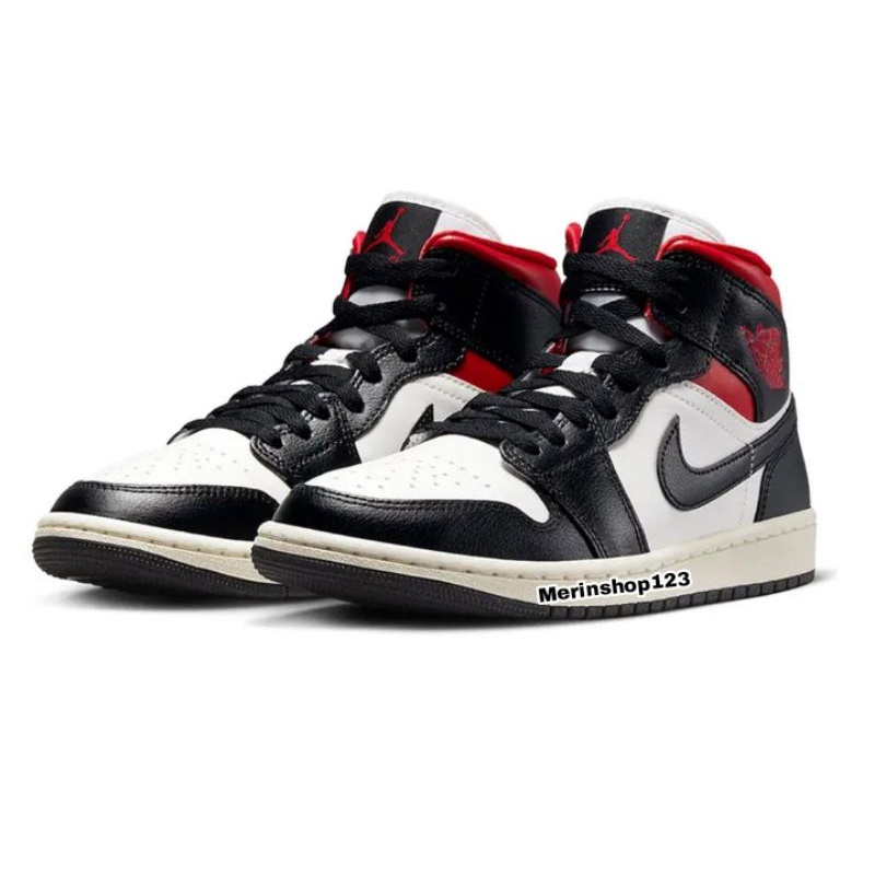 Sepatu Air Jordan 1 Mid Gym Red Panda High Premium Original