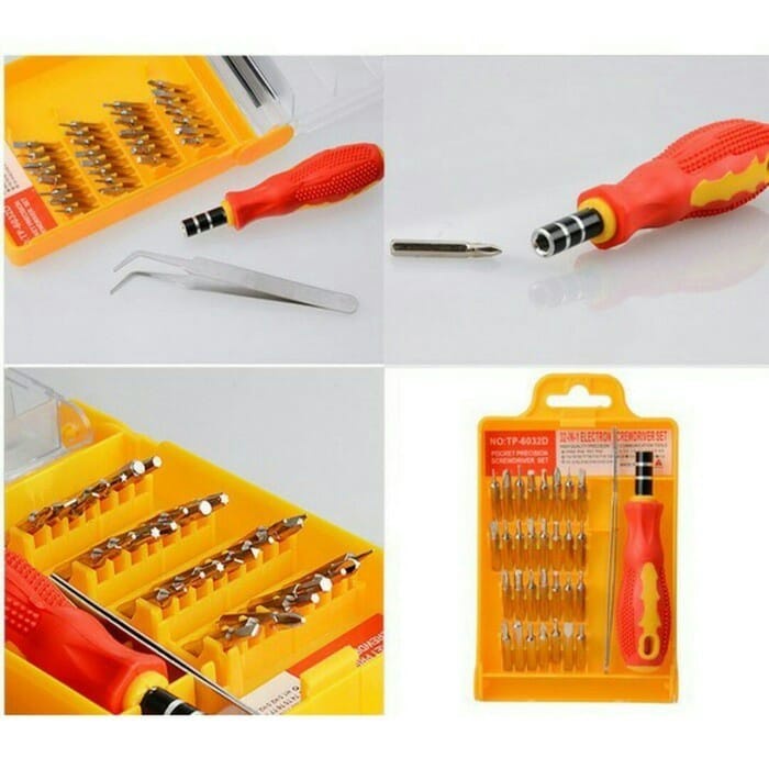 Toolkit Set Obeng Set Reparasi Laptop Hp 32 in 1 Obeng Set Alat Service Obeng Set Reparasi Hp 32 in 1 Screwdriver Obeng Magnet Hp Full Set Lengkap Obeng Reparasi Hp 1 Set Screwdriver Tool Kit Set 32 in 1