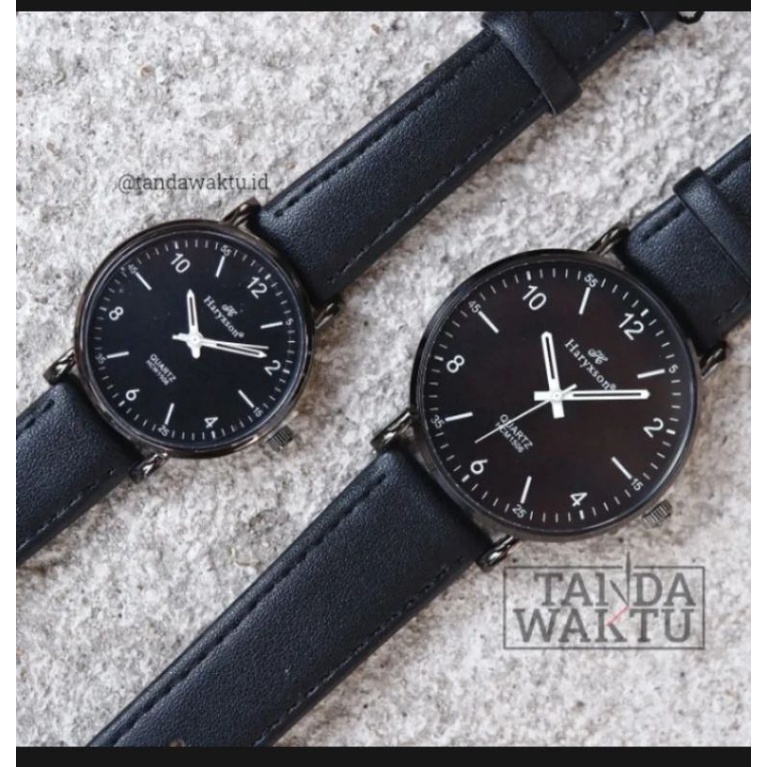 Jam Tangan Haryxson Strap Kulit Couple Cewek Cowok