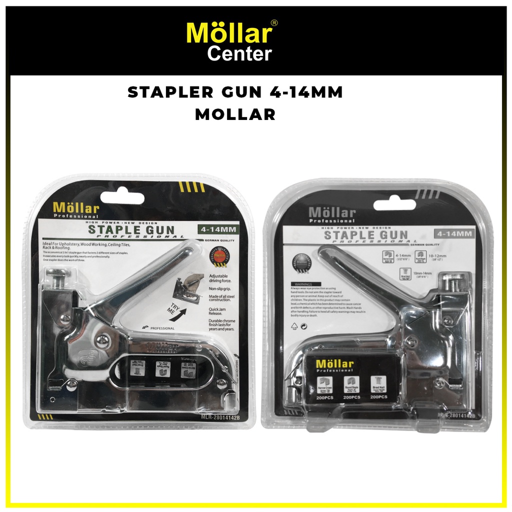 

STAPLE GUN SERBAGUNA MOLLAR STAPLES TEMBAK BONUS ISI HEKTER 3 IN 1