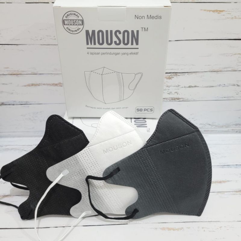 Duckbill 4ply Mouson Disposable Mask MOUSON 4ply Embos