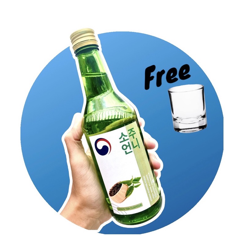 

Soju Halal Ala Korea (Free Sloki) murah Rasa greentea 380ml