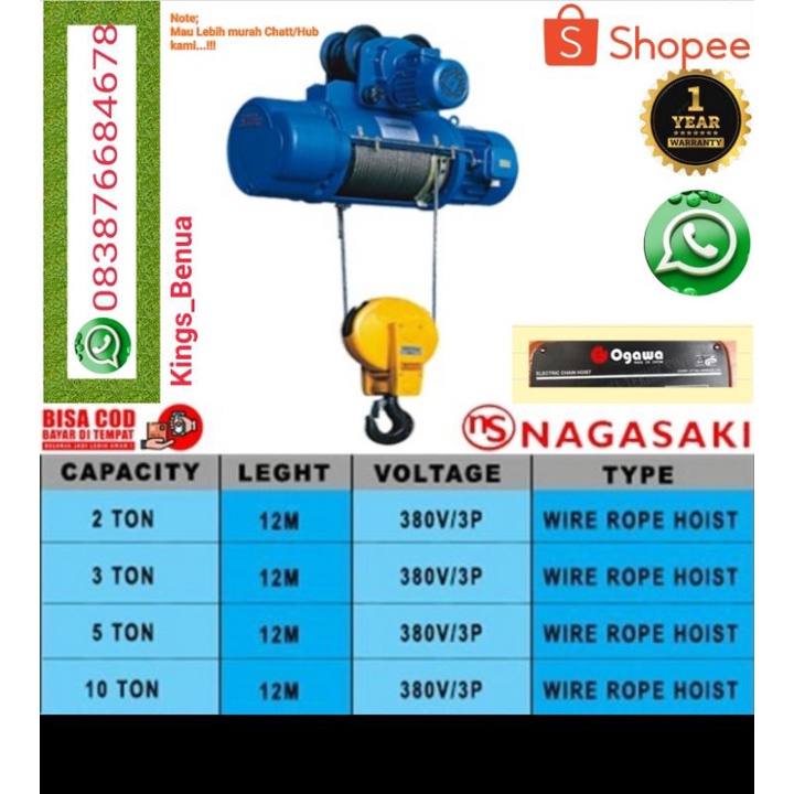 Electric wire rope hoist