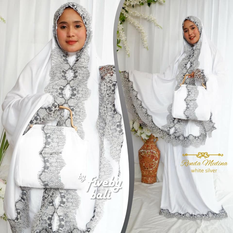 Mukena Bali Super Jumbo Medina Renda Brokat