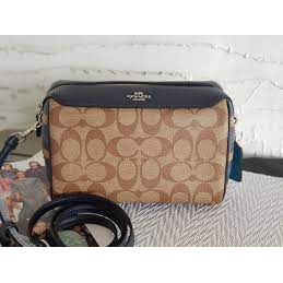 TAS COACH BENNET CROSSBODY GINGHAM PRINT (F76630)-BROWNBLACK