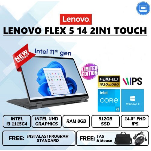 LAPTOP LE FLEX 5 14 2IN1 CORE i3 1115G4