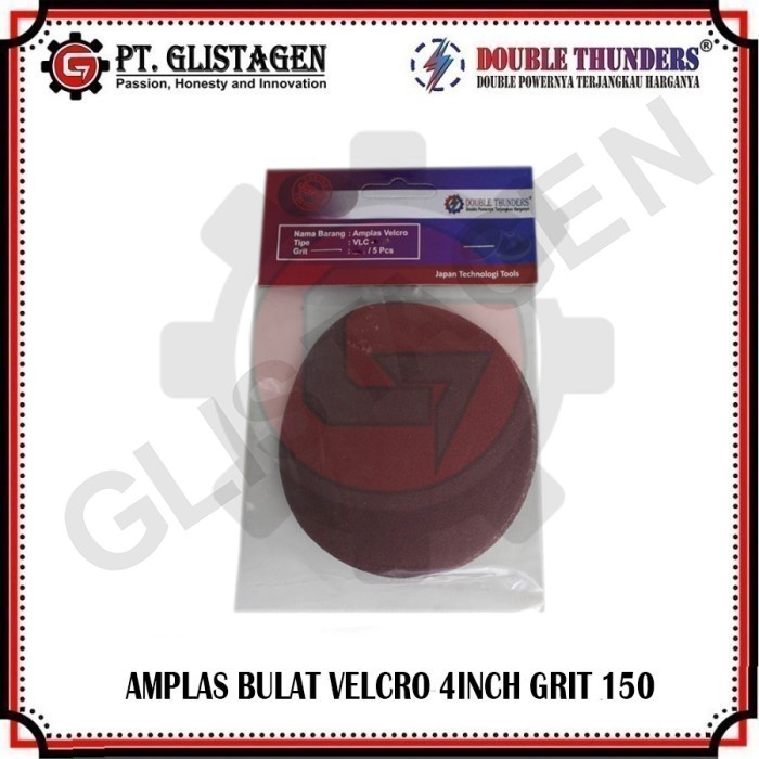 Amplas Tempel Bulat Velcro 4in (Isi 5pc) #40 60 80 100 120 150 180 240