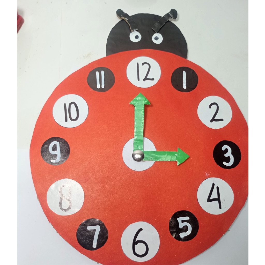 Jam kardus / jam edukasi anak / jam mainan jam edukasi anak/ prakarya sd/ tugas membuat jam dari kardus bekas / jam untuk pelajaran anak sd