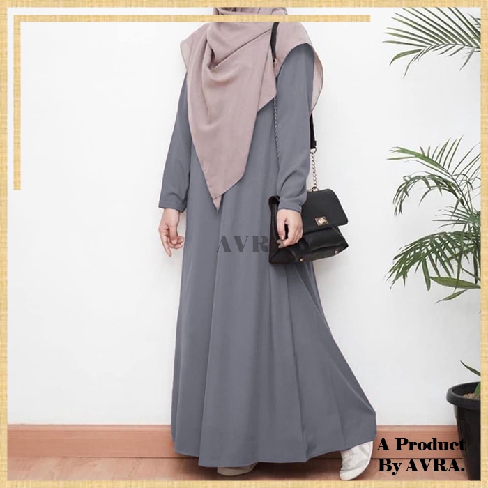 Gamis Polos Terbaru Dress Remaja Simple Baju Untuk Kuliah Baju Pengajian Baju Terusan Wanita Dress Polos Kekinian