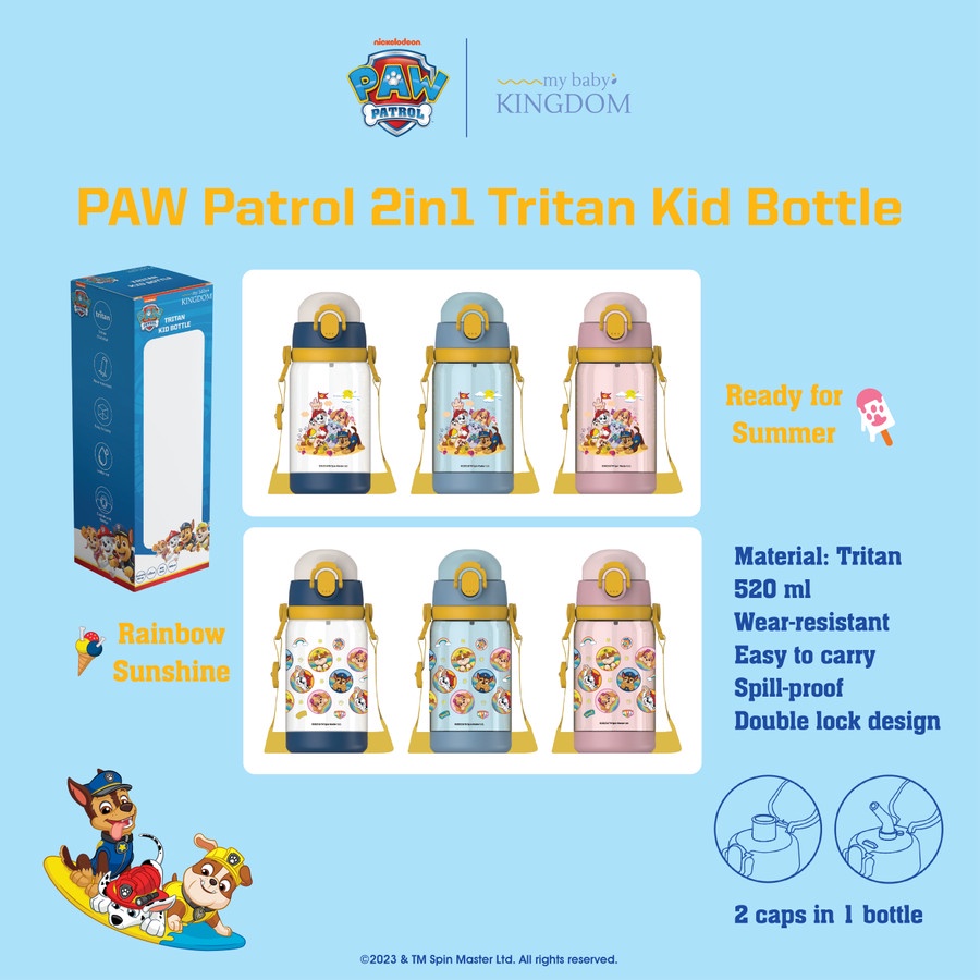 My Baby Kingdom PAW Patrol Botol Minum Anak Tritan 2in1
