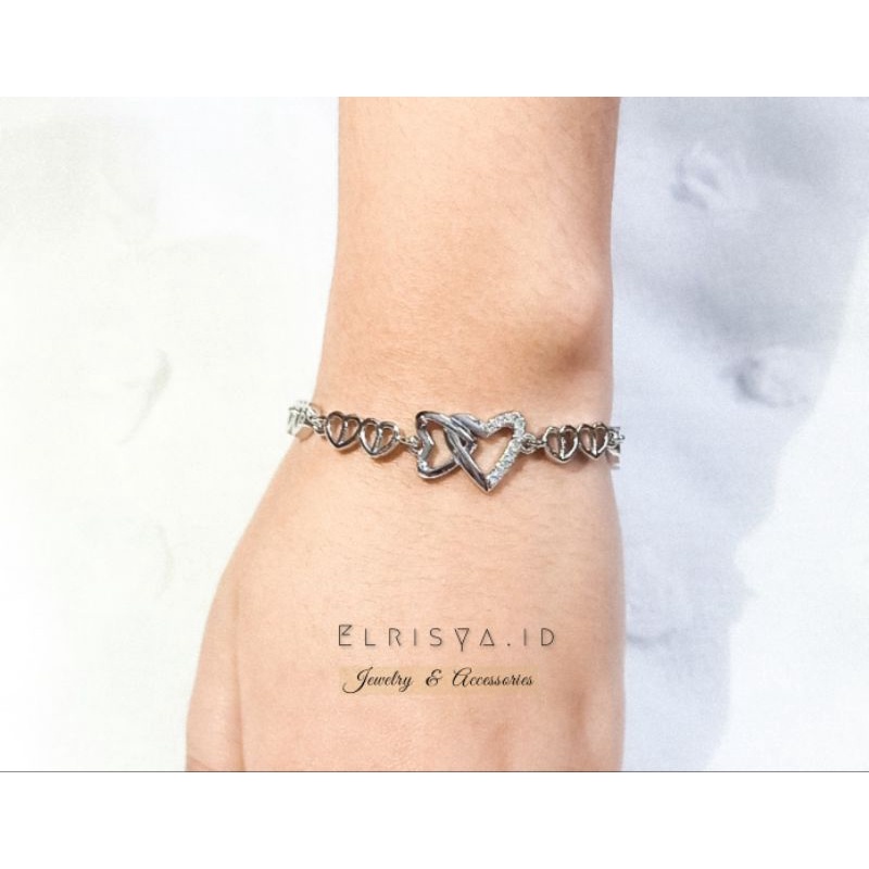 GELANG TITANIUM GELANG KOREA gelang bentuk hati