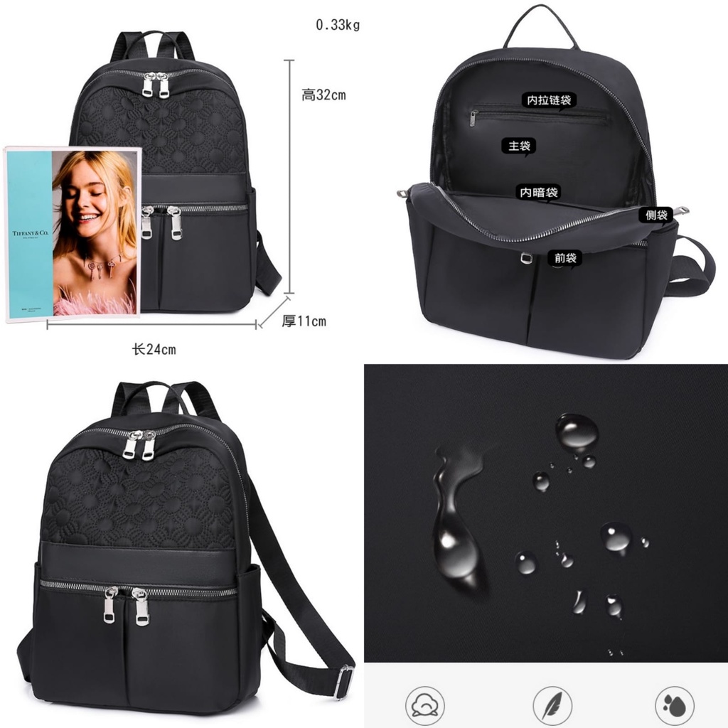 TAS RANSEL WANITA ANTI AIR HITAM ANETTE TA723B5 BACKPACK CEWEK KOREA GENDONG PUNGGUNG SEKOLAH KULIAH KERJA BRANDED BATAM KEKINIAN REMAJA FASHION PREMIUM