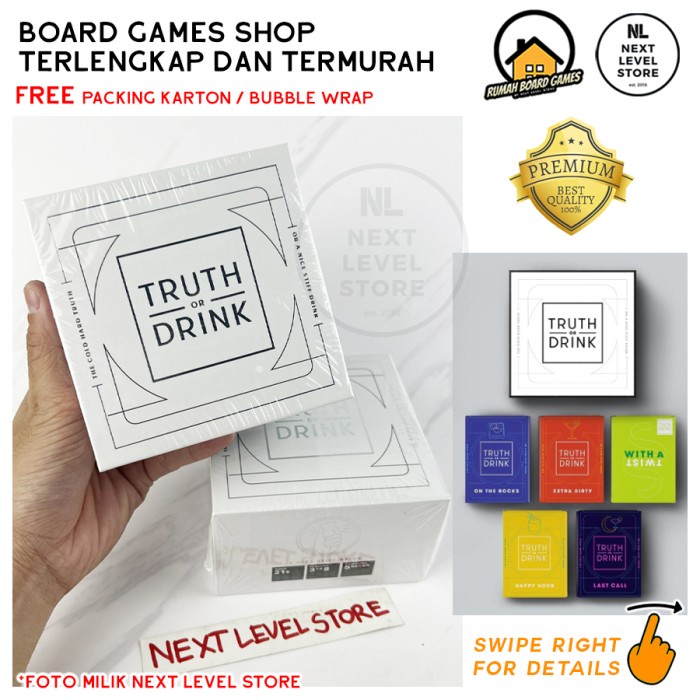 Truth Or Drink Card Game Party Board Games Couple Friendship