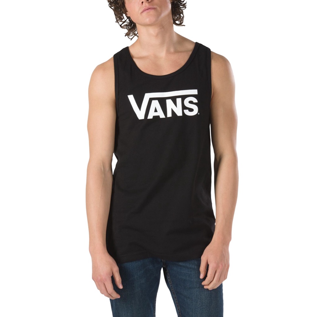 KAOS TANK TOP VANS OFF THE WALL | VANS CLASSIC TANK BLACK WHITE