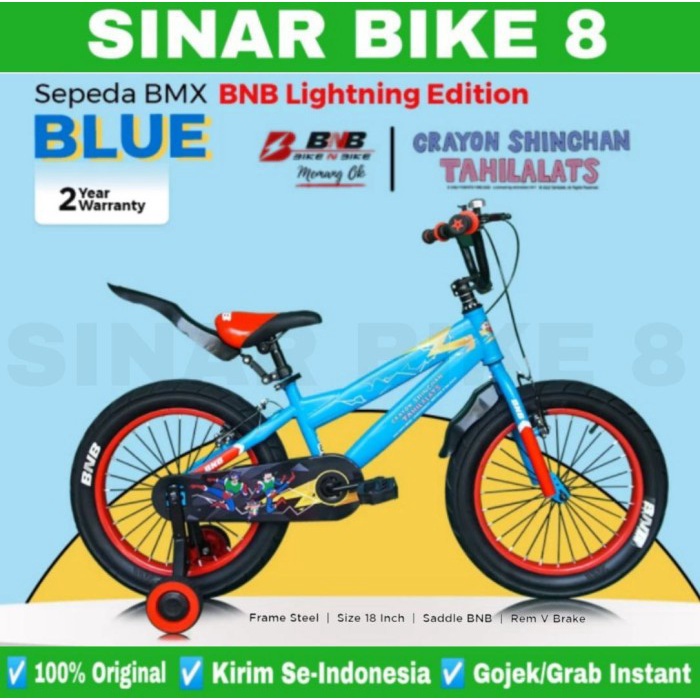 Sepeda Anak Laki BMX BNB LIGHTNING EDITION Ukuran 18 Inch