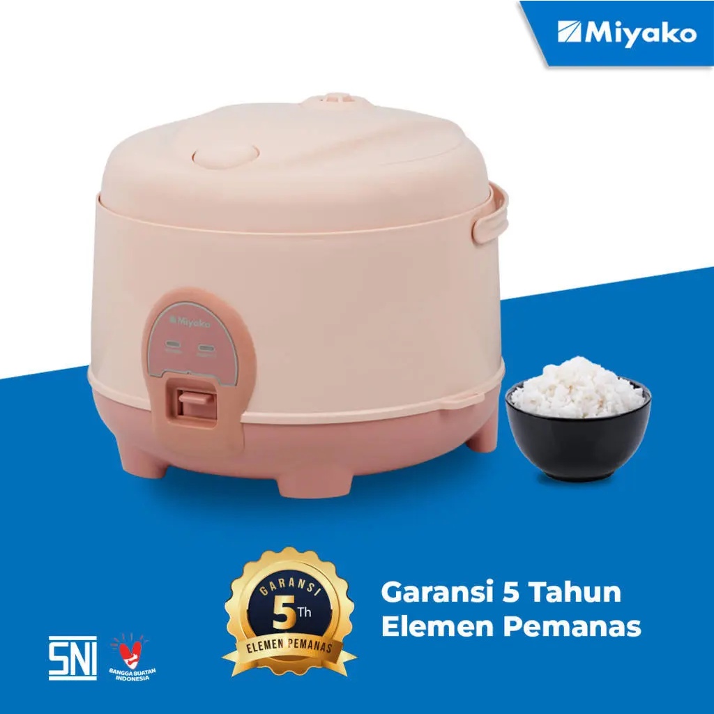 Miyako Magic Com / Rice Cooker 586 BH 1,8L 3 In 1 Berlian Hitam Anti Lengket Garansi Resmi