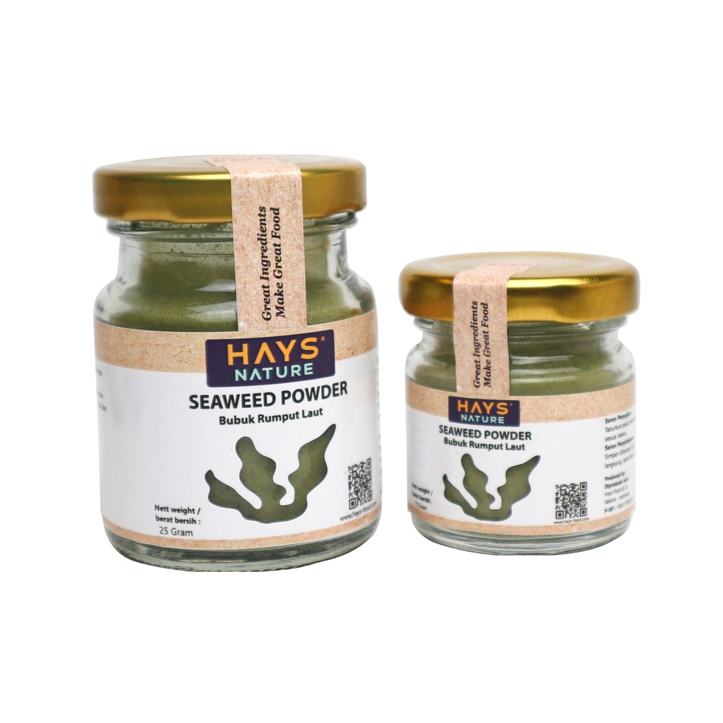 Rumput Laut Bubuk / Seaweed Powder (25 Gram) Kaldu Mpasi Anti GTM - HAYS NATURE