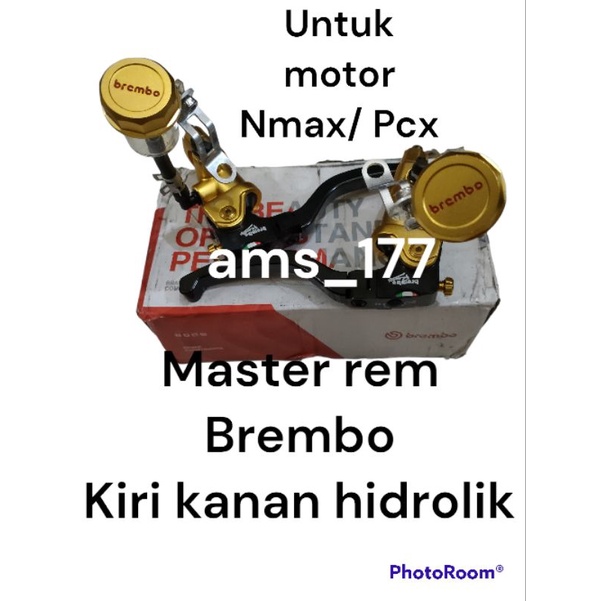 master rem Brembo kiri kanan hidrolik full set untuk motor Nmax/pcx