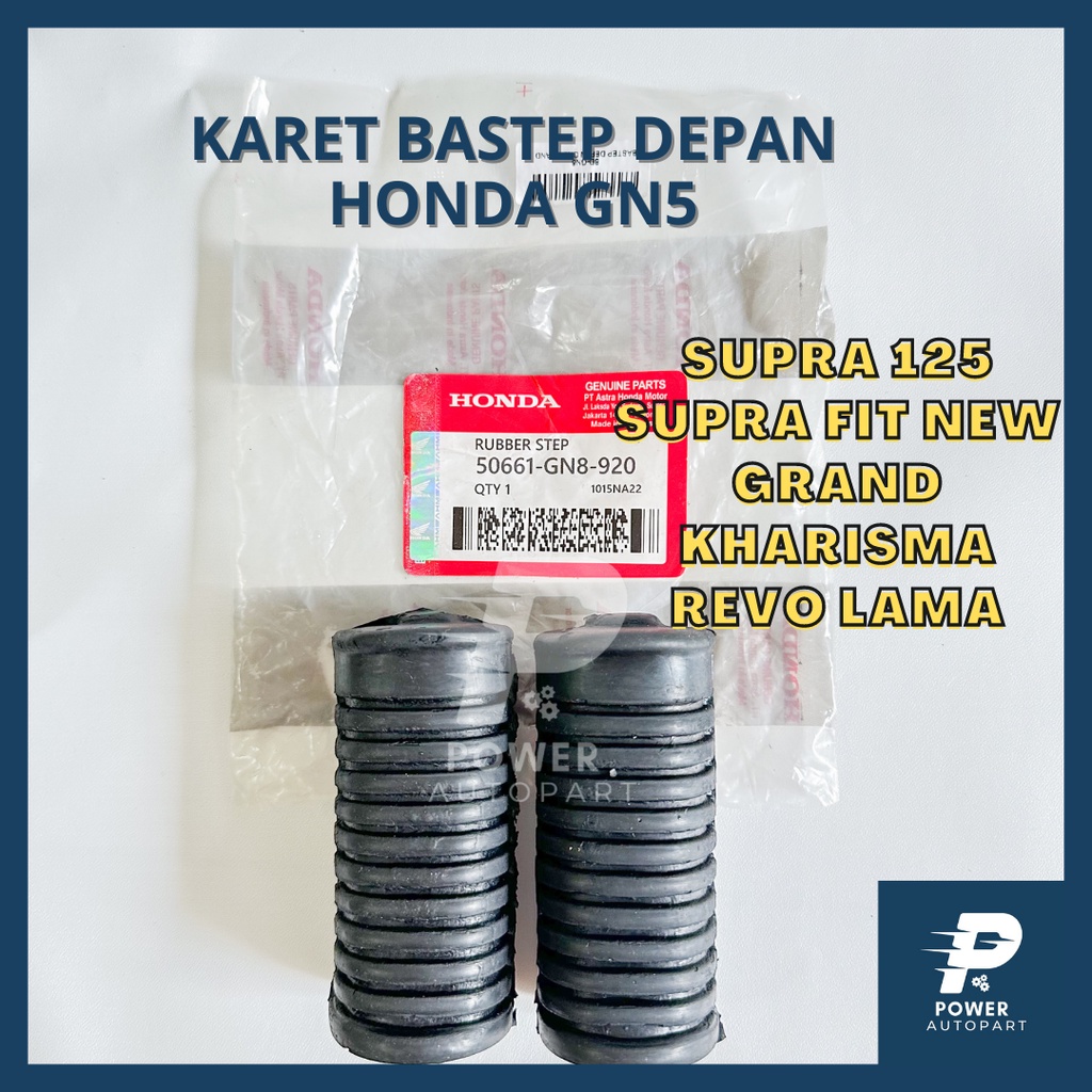 KARET BASTEP FOOTSTEP DEPAN HONDA SUPRA, GRAND, KARISMA KUALITAS ASLI ORIGINAL - GN5