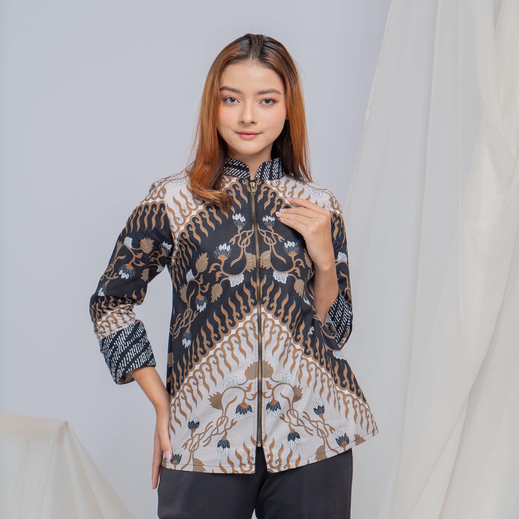 BLOUSE NAMIRA 03 | BLUS NAMIRA ATASAN BAJU KERJA WANITA BUSUI FRIENDLY - LANGITJUA BATIK SOLO