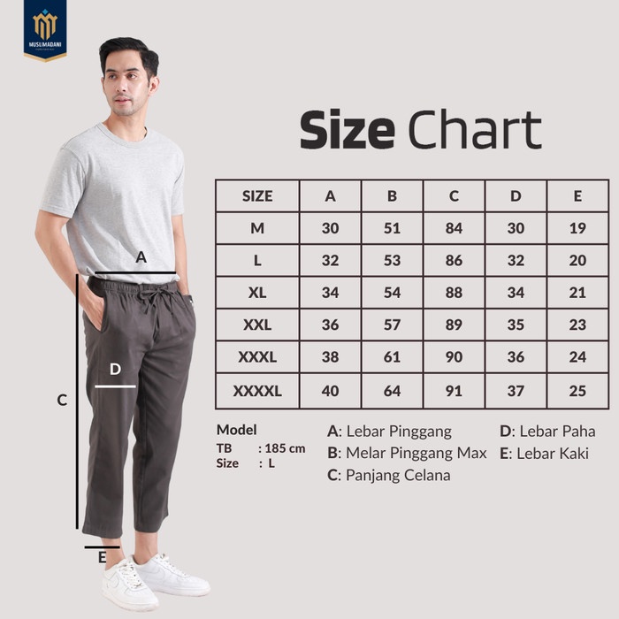 Celana Sirwal Shafwan Big Size Muslimadani Sirwal Jumbo-Katun Twill