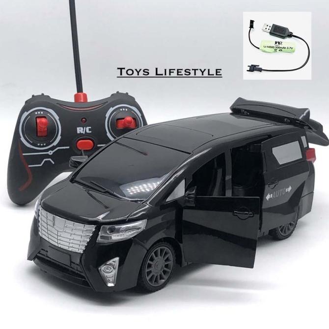 Mainan Mobil Remot Kontrol Alphard (Buka Pintu Dengan Remot) - Hitam