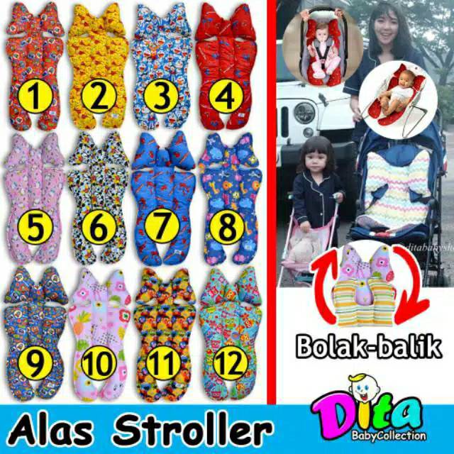 BISA GOJEK Alas Stroller Bayi Universal Baby Car Seat Stroller Pad  Alas Stroller Dita motif alas kereta dorong bayi carseat  stroller pad alas bouncher
