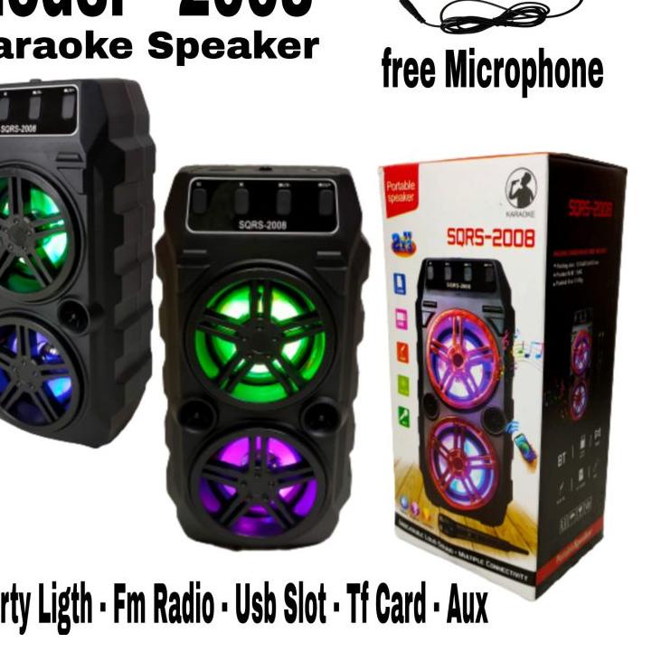 ☆ SQ2008 Speaker Bluetooth Mic Karaoke Speaker Bluetooth Speaker Plus Mic Karaoke SQ-2008 ✦