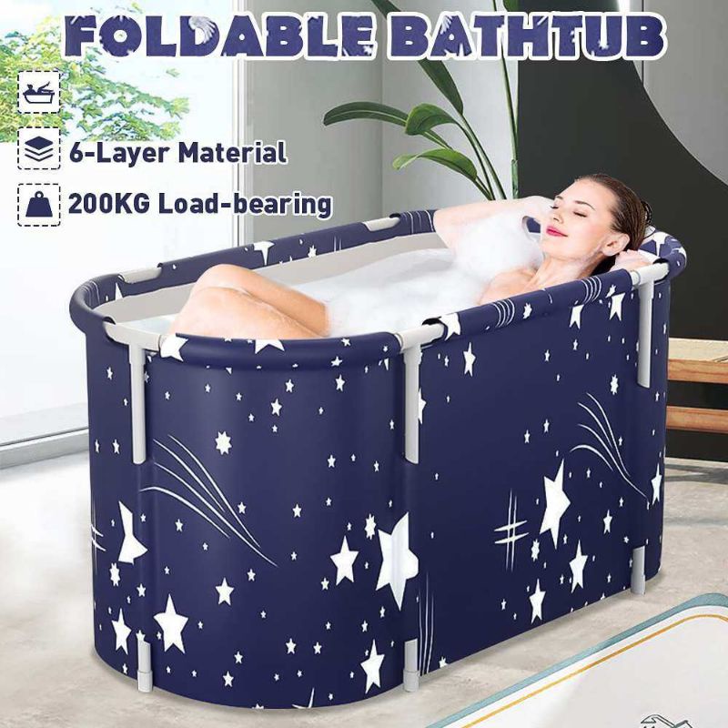 Xueqin SPA Bathtub Lipat Portable Adult Folding Bath 117x53x55cm - 18402