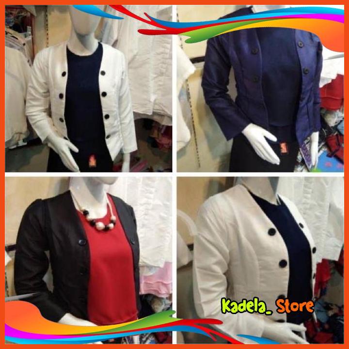 BARU BLAZER SEMI ZIPER KANCING// ATASAN WANITA MOTIF KANCING BARANG BERKWALITAS
