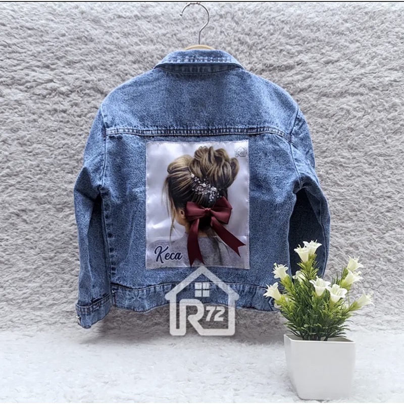 JAKET JEANS ANAK PEREMPUAN MODEL PITA UMUR 1-10 TAHUN