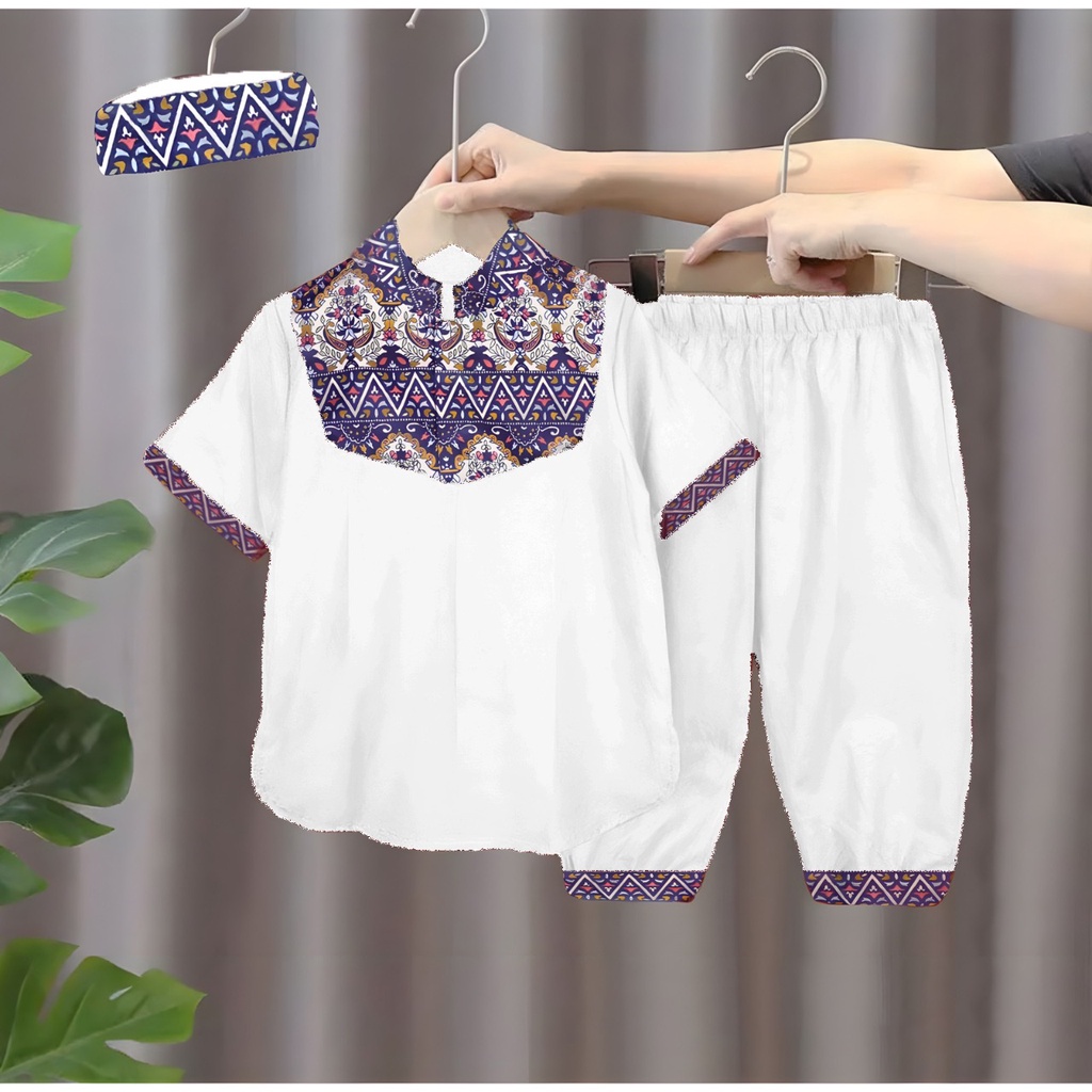 PAKAIAN ANAK LAKI-LAKI KOKO MUSLIM ANAK MOTIF GURU - HARGA GROSIR MODEL KOKO ANAK TERBARU UNTUK USIA 1-10 TAHUN