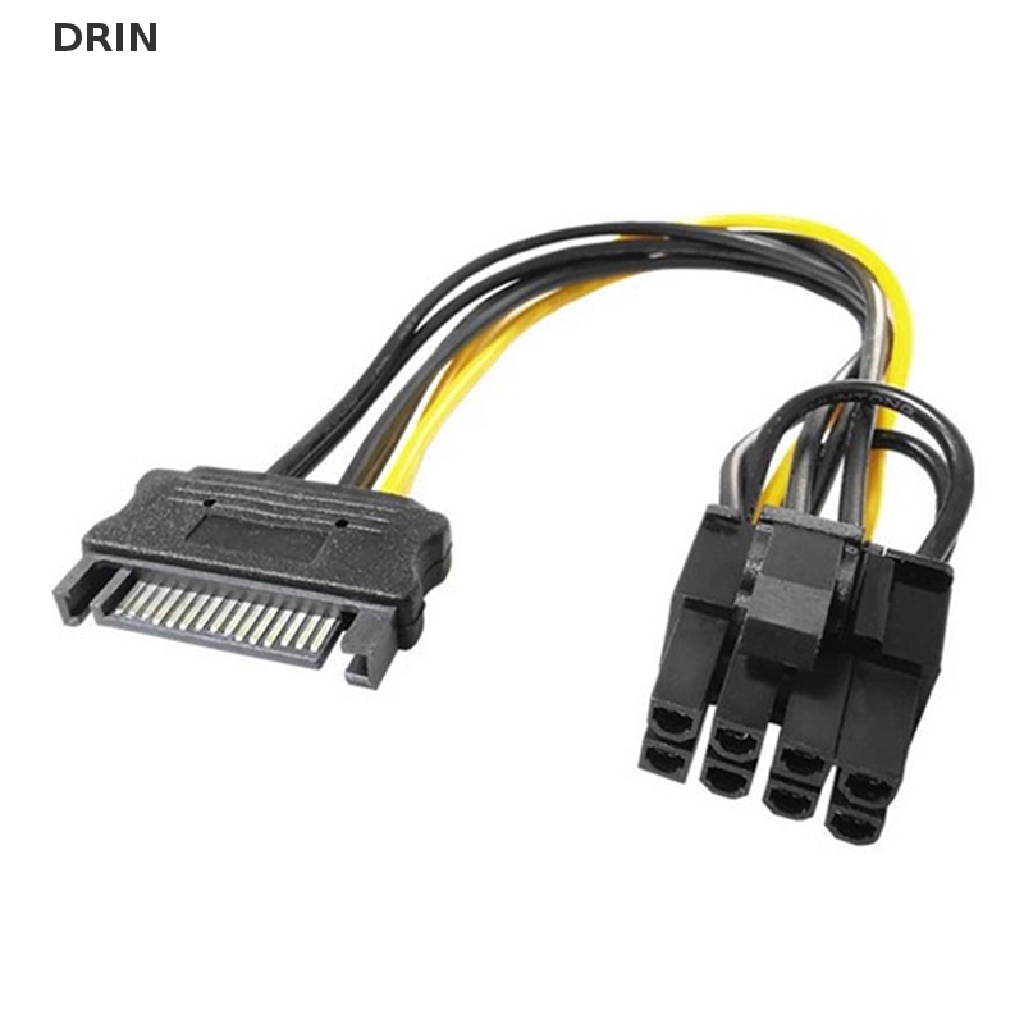 Dr 15pin SATA Male To 8pin PCI-E Kabel Power Supply Untuk Graphics Video Card vn