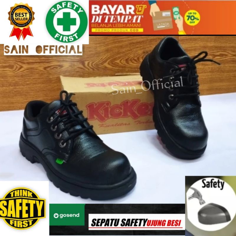 Sepatu Safety Boots Pria  Sepatu Boots Pria Ujung Besi