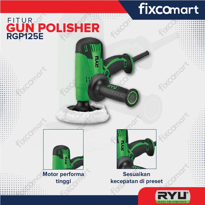 RYU Fixcomart Ryu Polisher 5 Inch Rgp125E